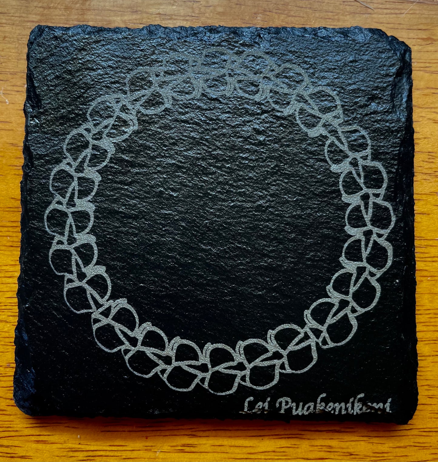 Slate Coaster: Lei of Hawaiʻi - Lei Pua Kenikeni