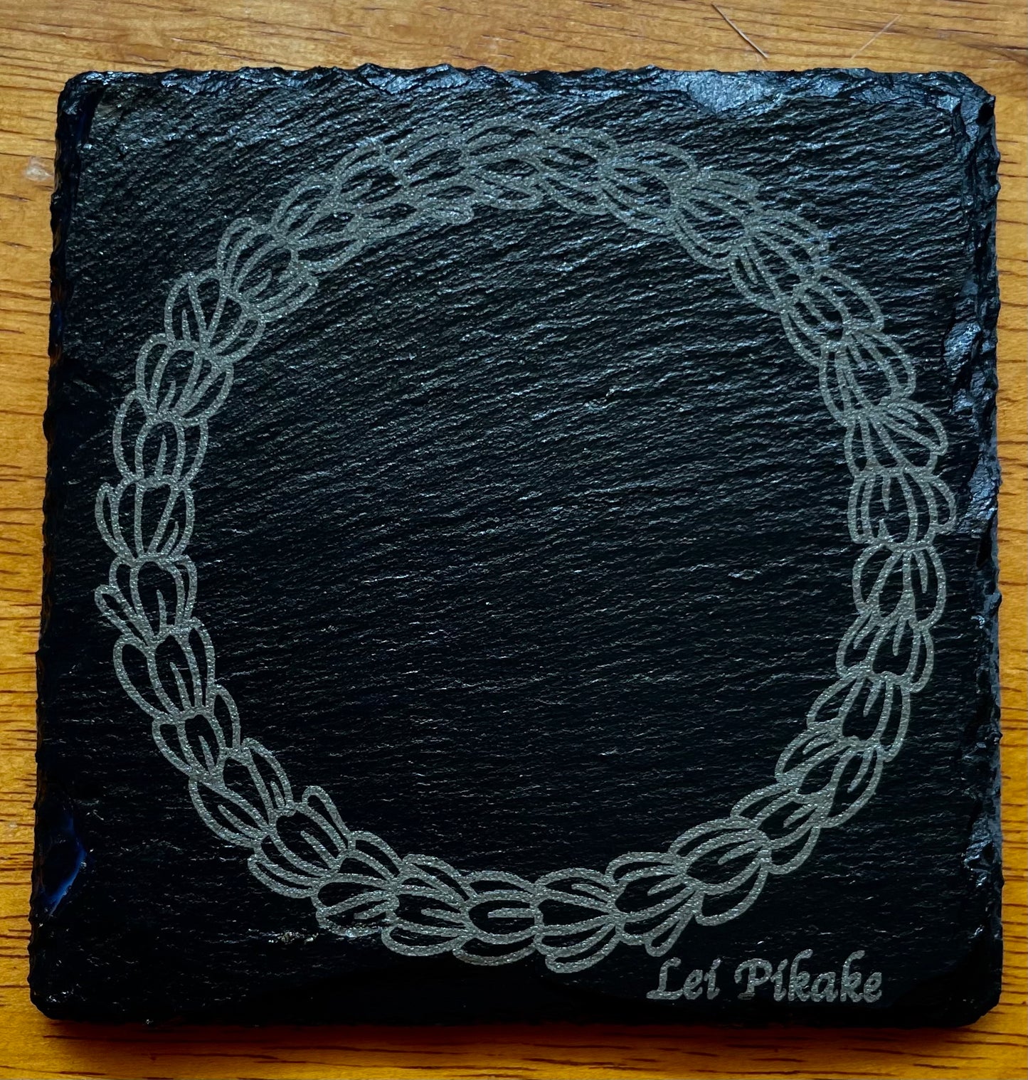 Slate Coaster: Lei of Hawaiʻi - Lei Pikake